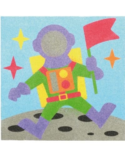 Σετ για ζωγραφική με χρωματιστή άμμο Andreu toys - Διάστημα - 3