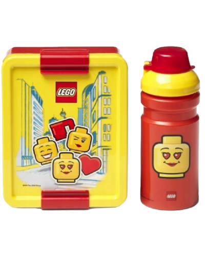 Σετ μπουκαλιών και κουτιών φαγητού Lego - Iconic Classic, Κόκκινο, Κίτρινο - 1