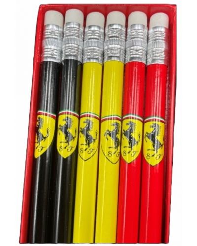 Σετ  χρωματιστά μολύβια Ferrari -6 τεμάχια - 2