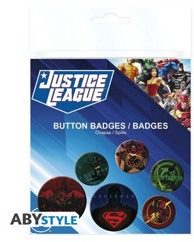 Σετ Κονκάρδες ABYstyle DC Comics: Justice League - Logos - 8