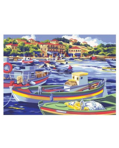 Σετ ζωγραφικής με ακρυλικά χρώματα Royal - Λιμάνι, 39 х 30 cm - 1
