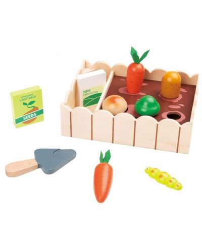 Σετ ξύλινων παιχνιδιών Lelin - Λαχανικά για φύτευση - 1