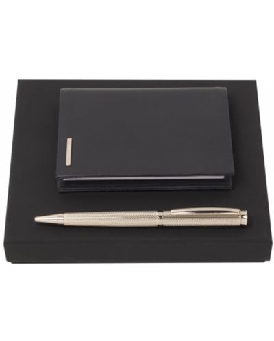 Комплект химикалка и тефтер Hugo Boss Sophisticated - Μαύρο και χρυσό - 1
