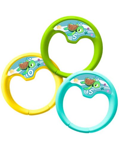 Σετ παιχνιδιών Eurekakids - Χρωματιστά δαχτυλίδια νερού, 3 τεμάχια - 1