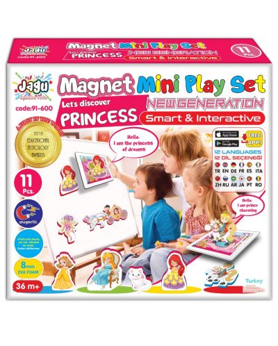 Σετ  Jagu - Μαγνητικά παιχνίδια ομιλίας, πριγκίπισσες, 11 τεμάχια - 1