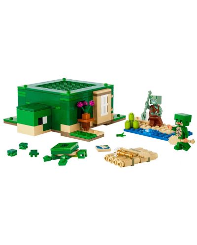 Κατασκευαστής LEGO Minecraft - Το σπίτι της χελώνας στην παραλία (21254) - 3