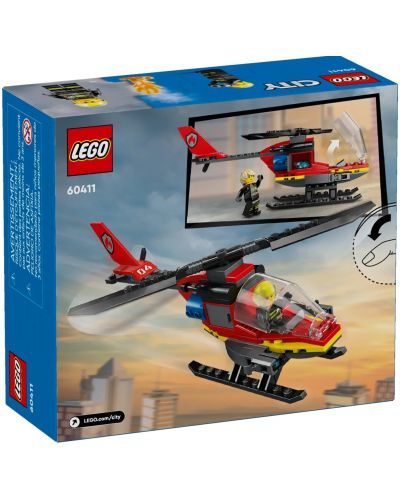 Κατασκευαστής LEGO City - Πυροσβεστικό ελικόπτερο διάσωσης(60411) - 2