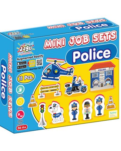 Σετ παιχνιδιών ομιλίας Jagu -Αστυνομία, 11 μονάδες - 1