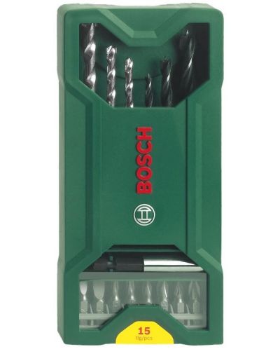 Σετ μύτες και τρυπάνια  Bosch - Mini X-Line, 15 τεμαχίων - 2