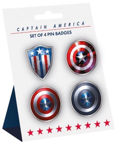Σετ κονκάρδες  Half Moon Bay Marvel: Avengers - Captain America (Shield) - 1