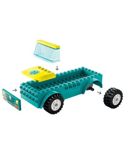 Κατασκευαστής LEGO City - Ασθενοφόρο έκτακτης ανάγκης και snowboarder(60403) - 5