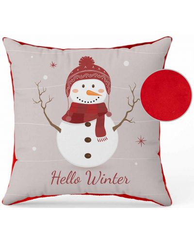 Χριστουγεννιάτικο μαξιλάρι χιονάνθρωπος Amek Toys  - Happy winter	 - 1