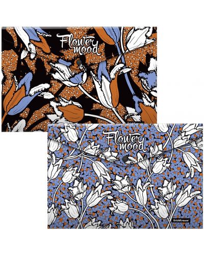 Σετ φάκελος με κουμπί Erich Krause - Tulips, A4, 4 τεμάχια, ποικιλία - 1
