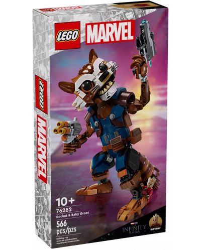 Κατασκευαστής LEGO Marvel Super Heroes -Rocket και Baby Groot(76282) - 1