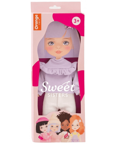 Σετ ρούχων κούκλας Orange Toys Sweet Sisters - Μωβ πουλόβερ - 1