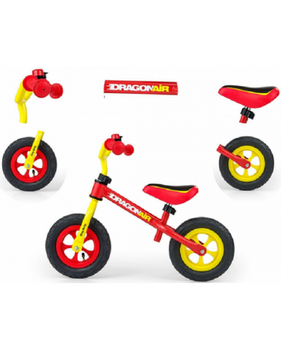 Ποδήλατο ισορροπίας  Milly Mally - Dragon Air, κόκκινο-κίτρινο - 2
