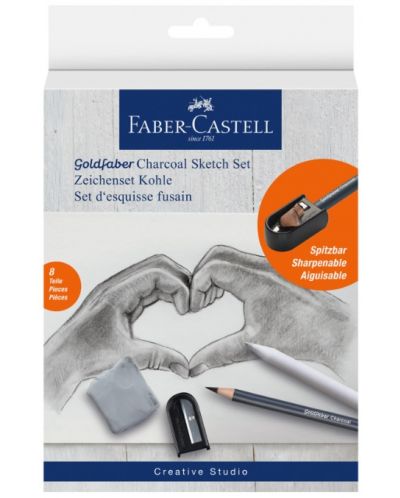 Σετ κάρβουνα  Faber-Castell Goldfaber - 9 τεμάχια - 1