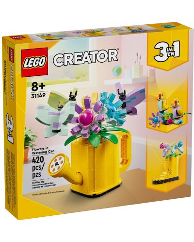 Κατασκευαστής LEGO Creator 3 σε 1- Λουλούδια σε ποτιστήρι (31149) - 1