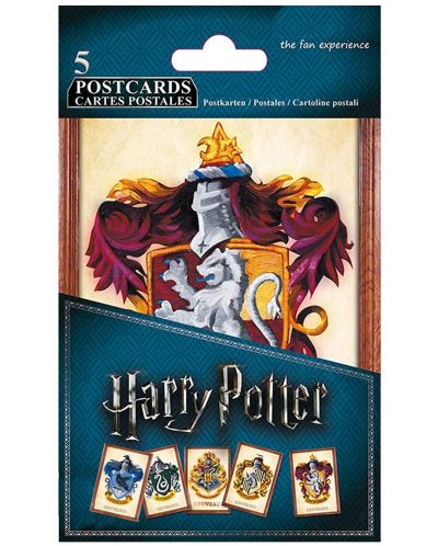 Σετ καρτ ποστάλ ABYstyle Movies: Harry Potter - Houses, 5 τεμάχια - 3