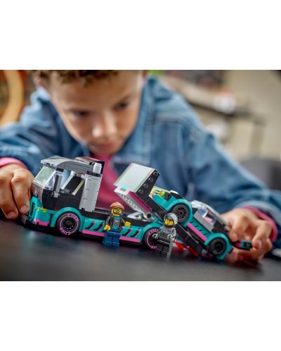 Κατασκευαστής LEGO City - Αγωνιστικό αυτοκίνητο και φορτηγό μεταφοράς αυτοκινήτων(60406) - 9