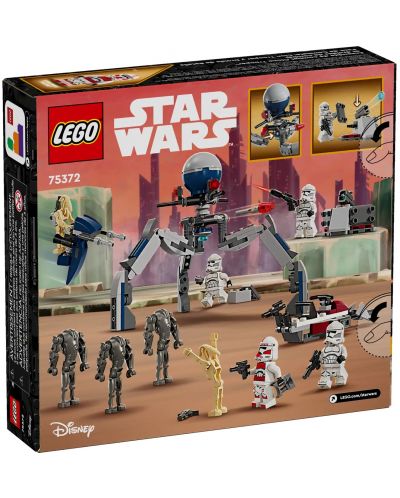Κατασκευαστής LEGO Star Wars - Πακέτο μάχης Clone Stormtroopers και Battle Droids (75372) - 8
