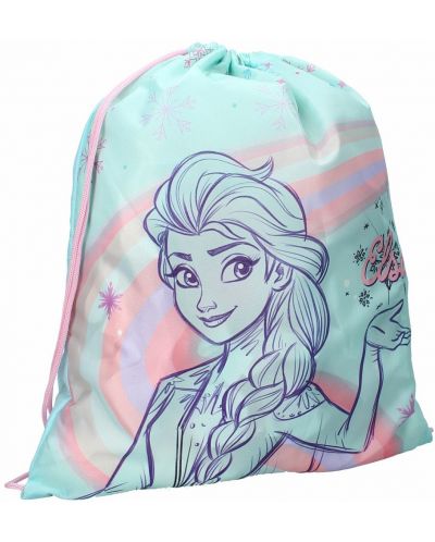 Σετ νηπιαγωγείου Vadobag Frozen II - Σακίδιο πλάτης και αθλητική τσάντα, Elsa, μπλε και ροζ - 4