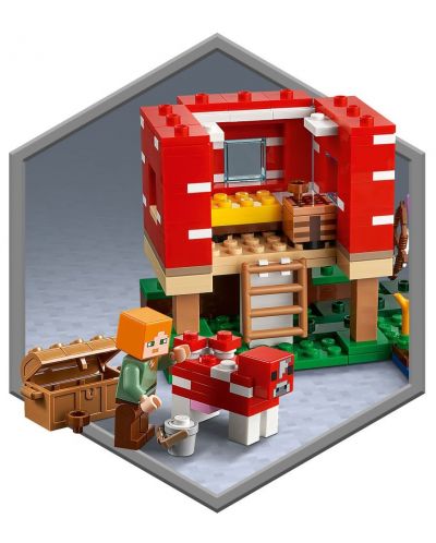 Κατασκευαστής Lego Minecraft -  Το σπίτι των μανιταριών (21179) - 2