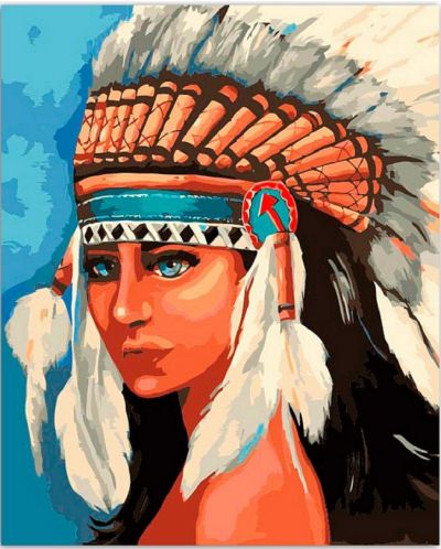 Σετ ζωγραφικής με διαμάντια TSvetnoy - Native American girl - 1