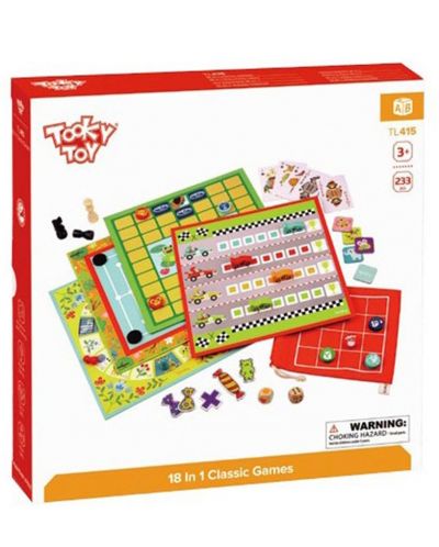 Σετ κλασικών παιχνιδιών Tooky Toy - 18 σε 1 - 1
