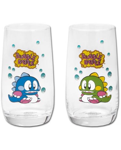 Σετ ποτήρια νερού  ItemLab Games: Bubble Bobble - Bub and Bob - 1