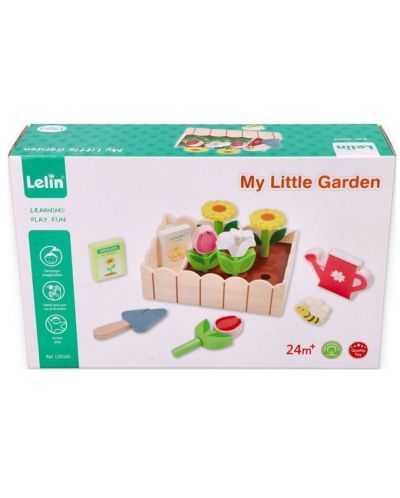 Σετ ξύλινων παιχνιδιών Lelin - Λουλούδια για φύτευση - 5