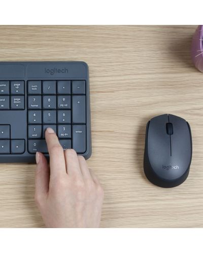 Σετ ασύρματο ποντίκι και πληκτρολόγιο Logitech - MK235, 2.4GHZ, μαύρο - 9