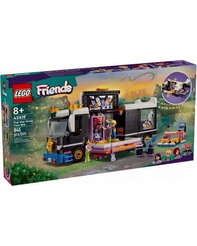 Κατασκευαστής LEGO Friends -τουριστικό λεωφορείο ποπ αστέρων (42619) - 1