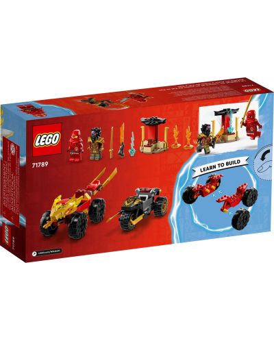 Κατασκευαστής LEGO Ninjago - Μάχη ποδηλάτων και αυτοκινήτων Kai and Ras (71789) - 8