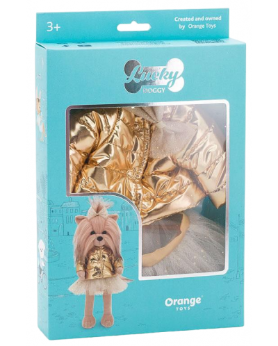 Σετ ρούχων κούκλας Orange Toys Lucky Doggy - Μπουφάν χρυσό - 5