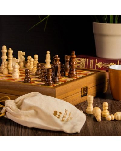 Σετ Manopoulos 4 σε 1-Σκάκι, Τάβλι, Γκρινιάρης, Φίδια και σκάλες, Πορτοκάλι - 8