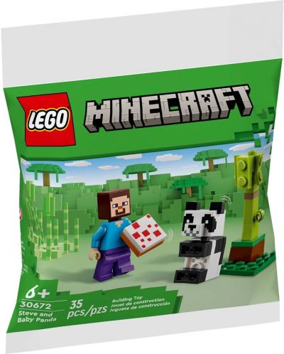 Κατασκευαστής  LEGO Minecraft -Steve and Baby Panda (30672) - 1