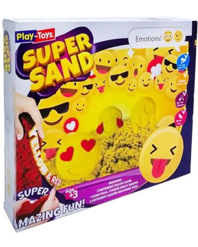 Σετ κινητικής άμμος Play-Toys - Super Sand Emoji - 1