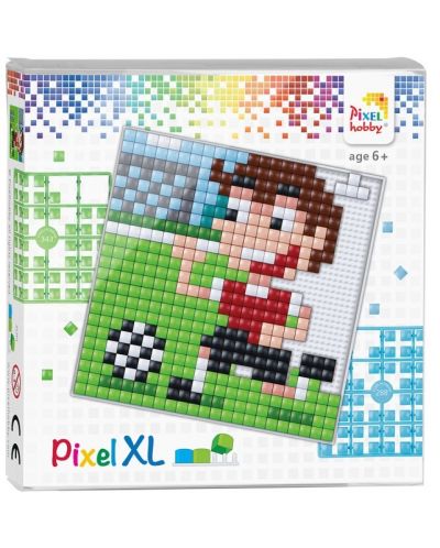Δημιουργικό σετ με εικονοστοιχεία Pixelhobby - XL, Ποδοσφαιριστής - 1