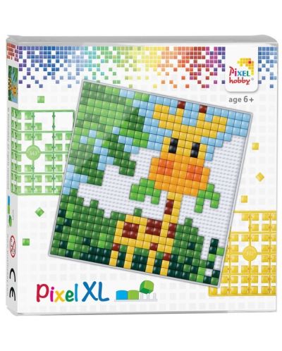 Δημιουργικό σετ με εικονοστοιχεία Pixelhobby - XL, Καμηλοπάρδαλη - 1