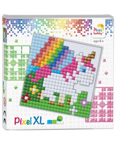 Δημιουργικό σετ με εικονοστοιχεία Pixelhobby - XL, Μωρό μονόκερος - 1