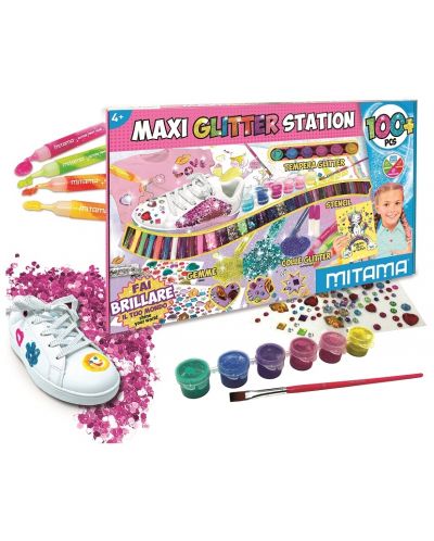 Δημιουργικό σετ Mitama Maxi Glitter Station - 100 τεμάχια - 3