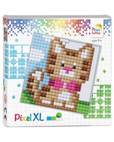 Δημιουργικό σετ με εικονοστοιχεία Pixelhobby - XL, Γατάκι - 1