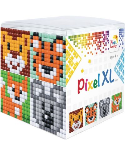 Δημιουργικό σετ με εικονοστοιχεία  Pixelhobby - XL, Κύβος, Άγρια ζώα - 1