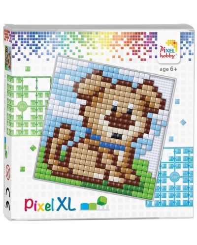 Δημιουργικό σετ με εικονοστοιχεία Pixelhobby - XL, Σκυλάκι - 1