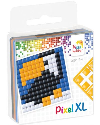 Δημιουργικό σετ pixel Pixelhobby - Τουκάν, 4 χρώματα, 240 τεμάχια - 1