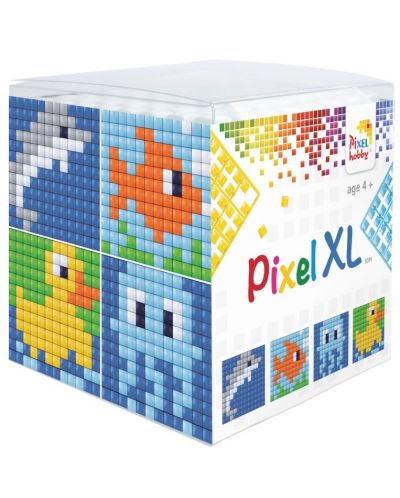 Δημιουργικό σετ με  Pixel  Pixelhobby- XL,Κύβος, υδρόβια ζώα - 1