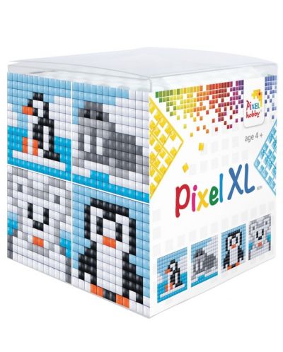 Δημιουργικό σετ με pixels Pixelhobby - XL, κύβος, πολικά ζώα - 1