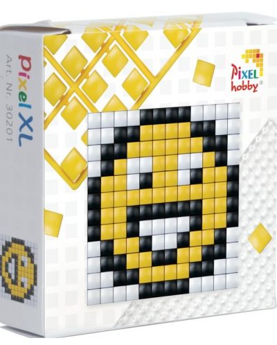 Δημιουργικό σετ με εικονοστοιχεία Pixelhobby - XL, Χαμογελαστό emoji - 1