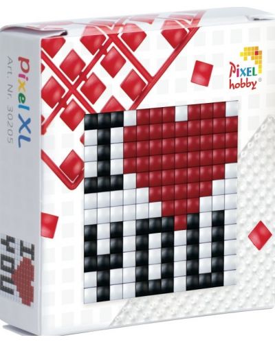 Δημιουργικό σετ με εικονοστοιχεία Pixelhobby - XL, Σε αγαπάω - 1